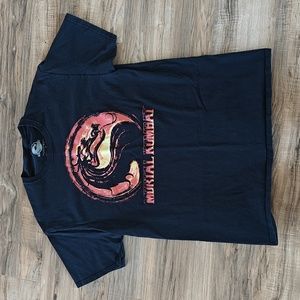 Mortal Kombat Men's Short Sleeve Graphic Tee - Black/Red